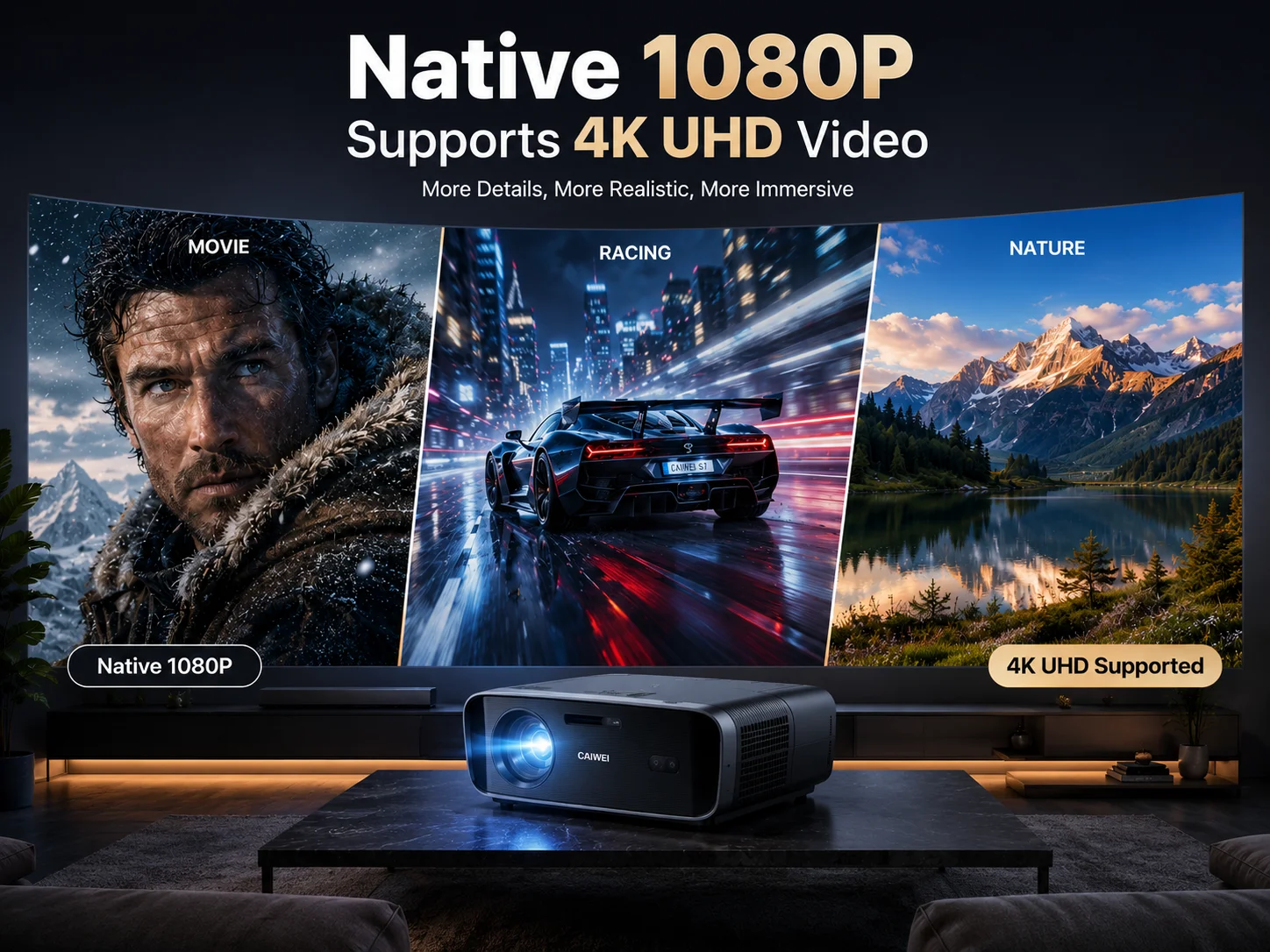 4000ANSI 4K S7 Daytime Project - đánh giá và giá Home Cinema Experience