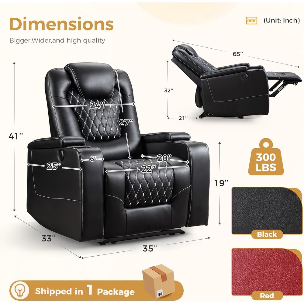 Power Recliner Chair with USB  - đánh giá và giá Home Cinema Recliner Chairs