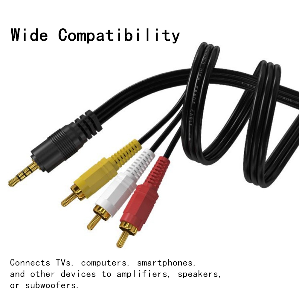 3.5mm to 3 RCA Audio Video Cab - đánh giá và giá Home Cinema Subwoofer