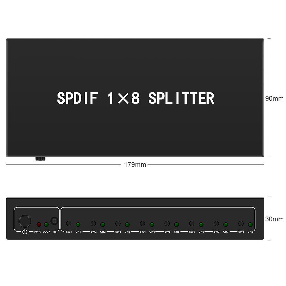 Optical Audio Splitter,1 in 8  - đánh giá và giá Home Cinema Tv